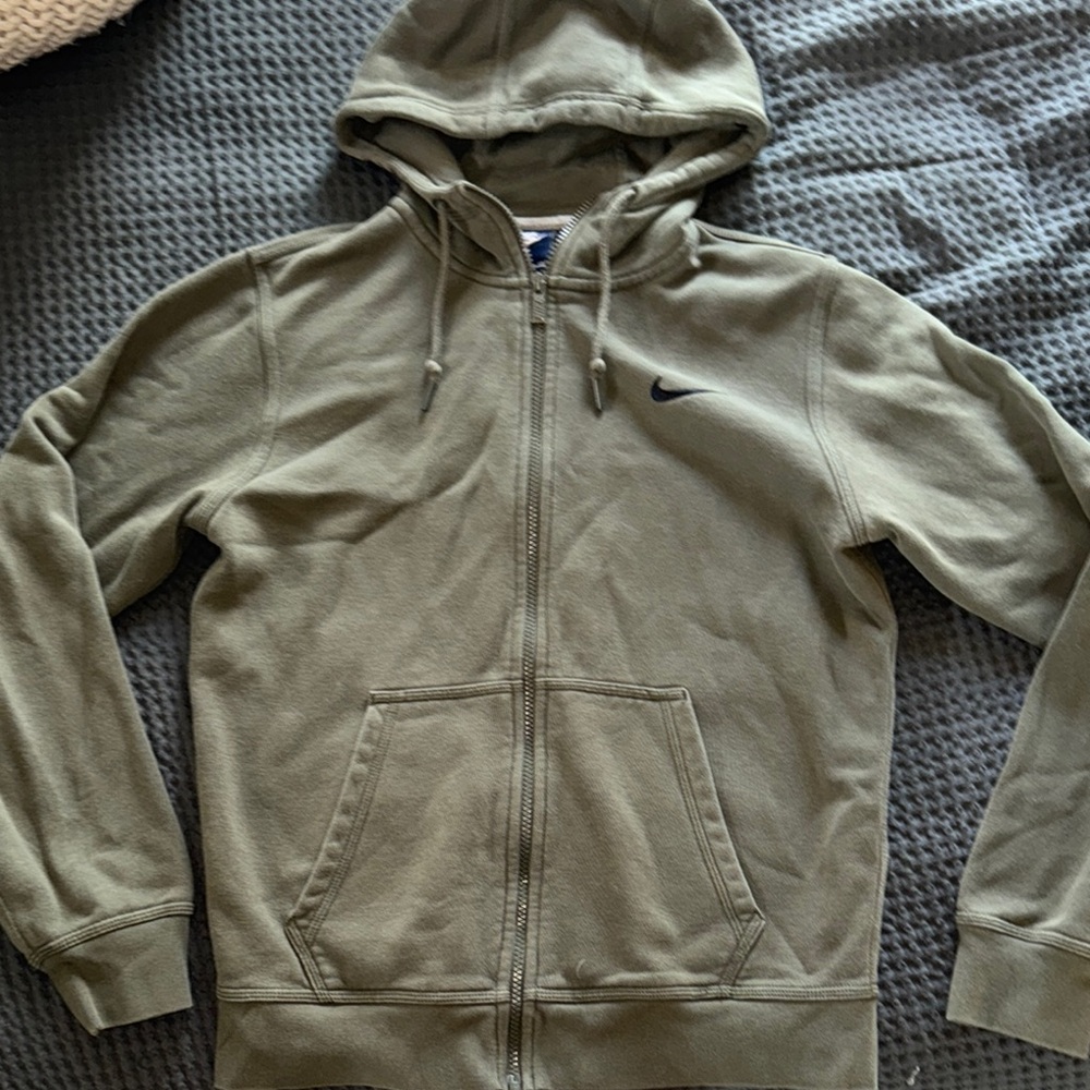 Nike Men's Zip-Up Hoodie in Olive